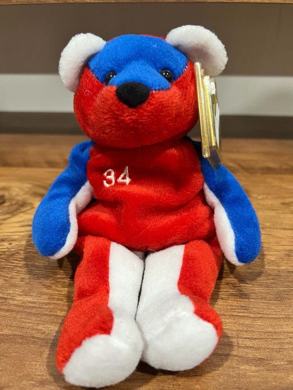 Salvino's Bammers Opening Day Kerry Wood #34 Red, White, and Blue Plush Bear